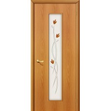 Дверь ламинированная BRAVO 22Х ДО Л-12 Миланский орех со стеклом художественным