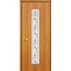 Дверь ламинированная BRAVO 24Х ДО Л-12 Миланский орех со стеклом художественным