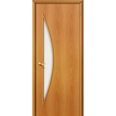 Дверь ламинированная BRAVO 5C ДО Л-12 Миланский орех со стеклом Сатинато