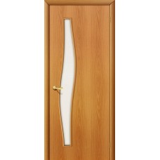 Дверь ламинированная BRAVO 6C ДО Л-12 Миланский орех со стеклом Сатинато