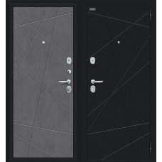 Дверь входная BRAVO Граффити-5  Букле черное / Slate Art