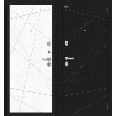 Дверь входная BRAVO Граффити-5  Букле черное / Snow Art