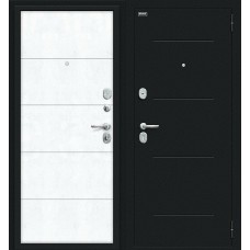 Дверь входная BRAVO Граффити-1  Букле черное / Snow Art