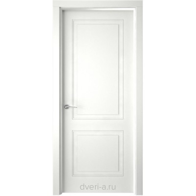 Дверь эмаль Двери-А  Лайн 2/2 ДГ  Белая эмаль