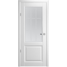 Дверь ALBERO Эрмитаж 4 ДО Белый со стеклом Мателюкс Квадро