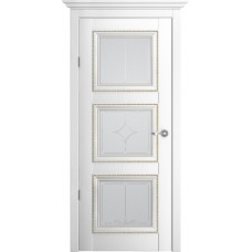 Дверь ALBERO Версаль 3 ДО Белый со стеклом Мателюкс Галерея