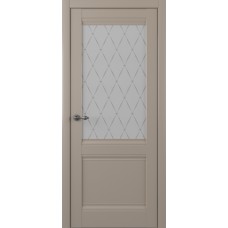 Дверь ALBERO Рим ДО Серый со стеклом Мателюкс Гранд