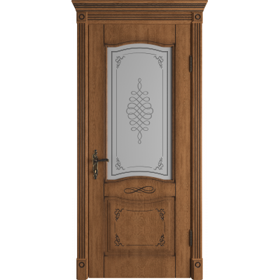 Дверь ВФД Classic Art Vesta Honey Classic с патиной стекло сатин. белое