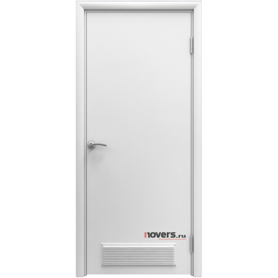 Дверь пластиковая Aquadoor (Аквадор) Белый с вентиляционной решеткой