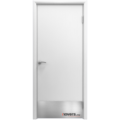 Дверь пластиковая Aquadoor (Аквадор) Белый с отбойной пластиной
