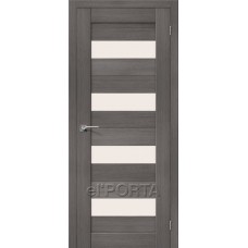 Дверь экошпон BRAVO el'PORTA Порта-23 ДО Grey Veralinga со стеклом Magic Fog 