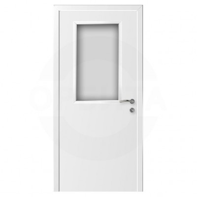 Дверь пластиковая Капель (Kapelli Classic) белый ДО белый армированное стекло