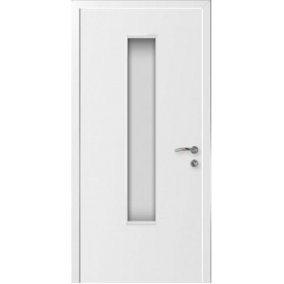 Дверь пластиковая Капель (Kapelli Classic) белый ДО белый армированное стекло