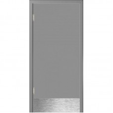 Маятниковая дверь пластиковая гладкая Kapelli Classic темно серый RAL 7040