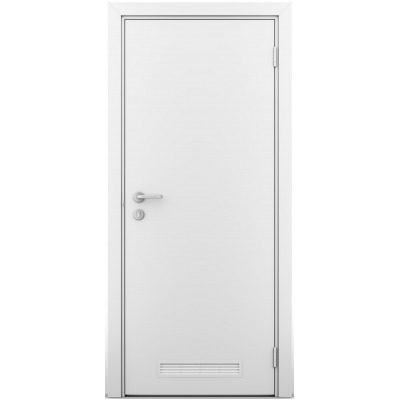 Дверь композитная Poseidon ДГ Белый с вентиляционной решеткой