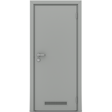 Дверь композитная Poseidon ДГ Серый с вентиляционной решеткой