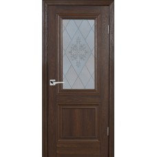 Дверь Profilo Porte PSB-27 ДО Дуб Оксфорд темный со стеклом Сатинат