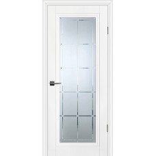 Дверь экошпон Profilo Porte PSC-35 ДO Белый со стеклом сатинат