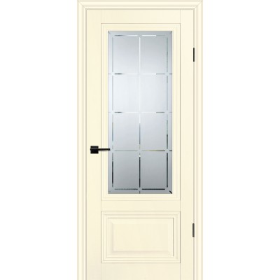 Дверь экошпон Profilo Porte PSC-37 ДO Магнолия со стеклом сатинат