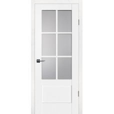 Дверь экошпон Profilo Porte PSC-43 ДO Белый со стеклом сатинат
