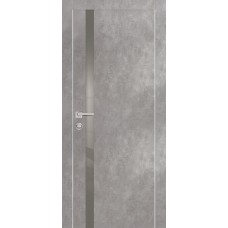 Дверь экошпон Profilo Porte PX-8 ДО Серый бетон с AL кромкой Серый лакобель