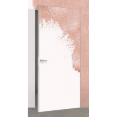 Скрытая дверь под покраску Velldoris INVISIBLE (Инвизибл) с алюминиевой кромкой