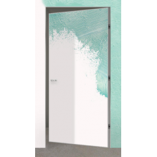 Скрытая дверь под покраску Velldoris INVISIBLE (Инвизибл) с алюминиевой кромкой обратное открывание