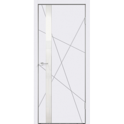 Дверь эмаль Velldoris Scandi S Z1 Белый RAL 9003 стекло белое