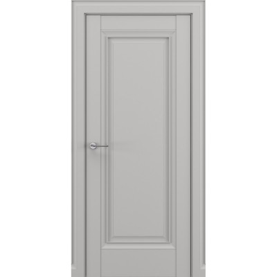 Дверь экошпон ZADOOR Неаполь В1 ДГ Матовый серый