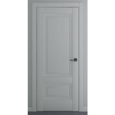 Дверь экошпон ZADOOR Турин В2 ДГ Матовый серый