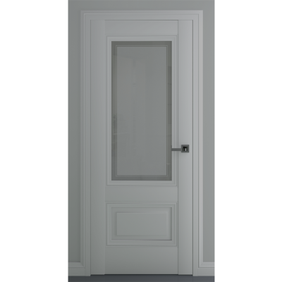Дверь экошпон ZADOOR Турин В3 ДО Матовый серый