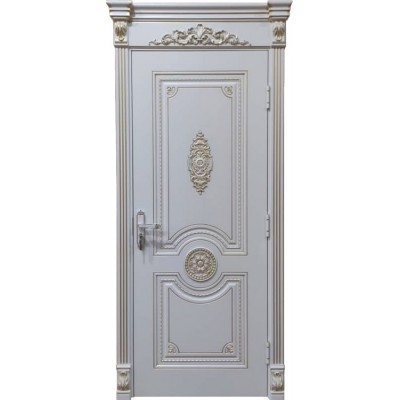 Дверь эмаль Verda Олимп ДГ RAL 9010  с патиной янтарь