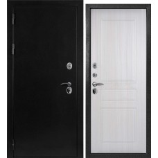 Дверь входная уличная с терморазрывом Protector Термо-1 Черное серебро / Сандал белый