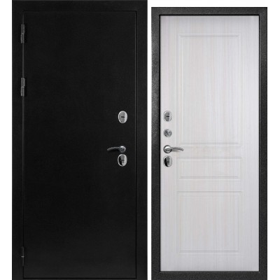 Дверь входная уличная с терморазрывом Protector Термо-1 Черное серебро / Сандал белый