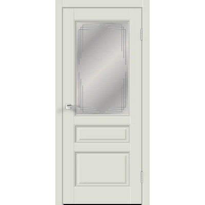 Дверь экошпон Velldoris VILLA 3V ДГ Светло-серый эмалит 