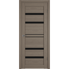 Владимирская дверь ВФД Atum Pro 26 Brun Oak непрозрачное окрашенное стекло лакобель черного цвета