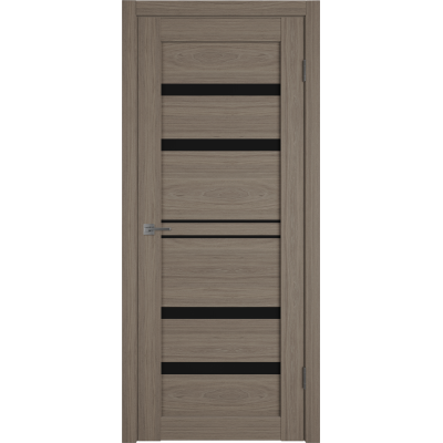 Дверь ВФД Atum Pro 26 Brun Oak непрозрачное окрашенное стекло лакобель черного цвета