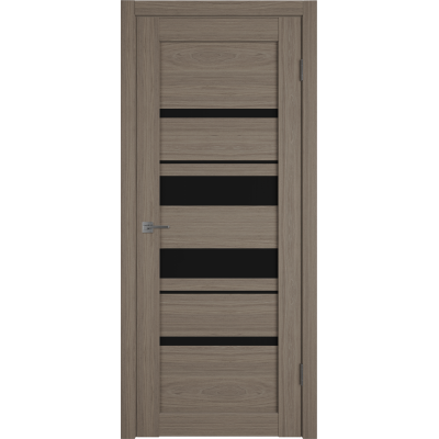 Дверь ВФД Atum Pro 29 Brun Oak стекло лакобель черное