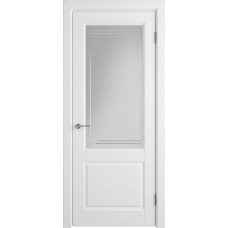 Владимирская дверь эмаль ВФД Stockholm Dorren 55 ДО Polar стекло белый сатинат с гравировкой