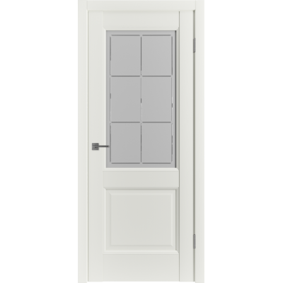 Дверь ВФД Emalex Emalex 2 Emalex Midwhite белое сатинированное стекло с алмазной гравировкой