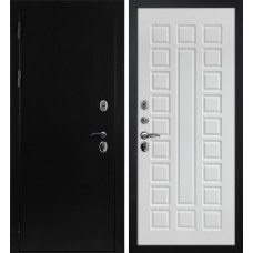 Дверь входная уличная с терморазрывом Protector Термо-1 Черное серебро / Белый ясень